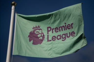 A flag featuring the Premier League logo